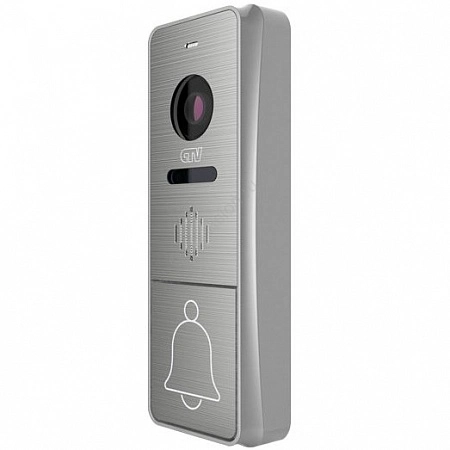 CTV-D4005 S (Silver) Вызывная панель для видеодомофона, ИК-фильтр для &quot;ночного&quot; режима, подсветка кнопки вызова, блок управления замком (БУЗ) и монт. уголок в комплекте